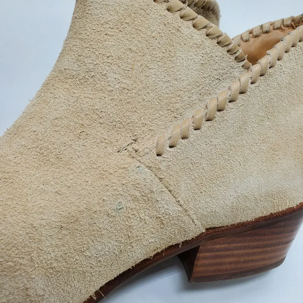 Jack Rogers Womens Ankle Boot Sadie Size 8.5 Tan Suede Booties‎